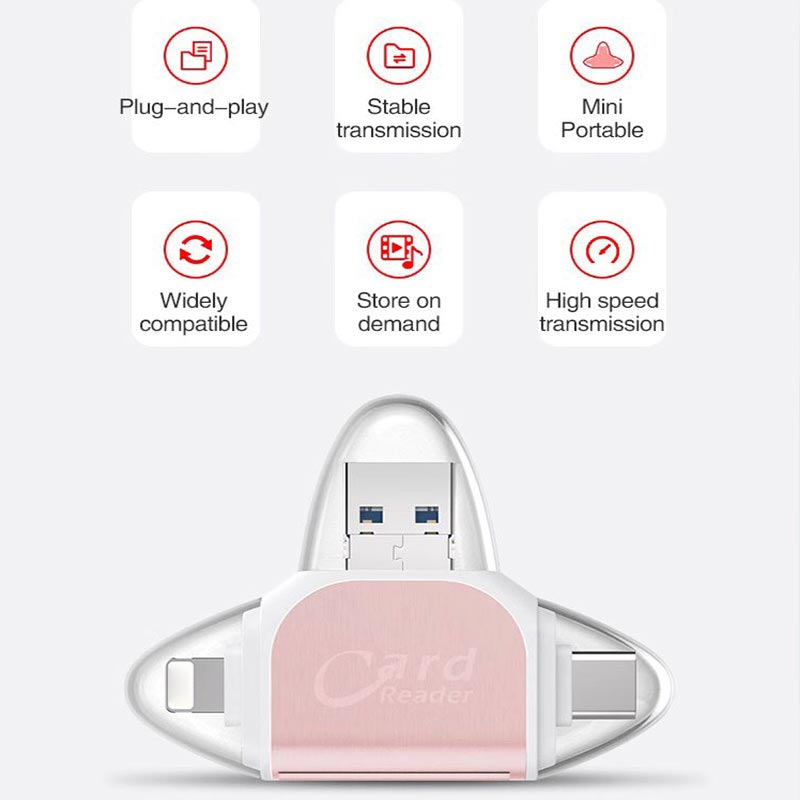 BowLift | 4-in-1 multifunctional card reader with multiple ports