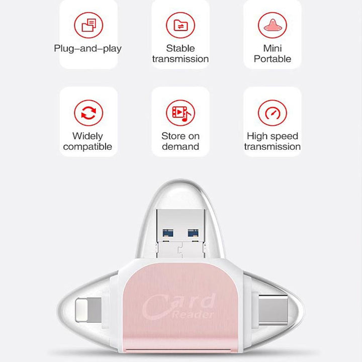 BowLift | 4-in-1 multifunctional card reader with multiple ports