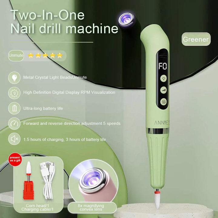 BowLift | 2 IN 1 GRINDING AND MANICURE TOOL WITH LED LIGHT