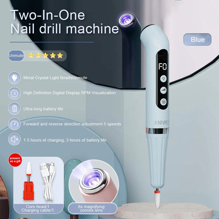 BowLift | 2 IN 1 GRINDING AND MANICURE TOOL WITH LED LIGHT