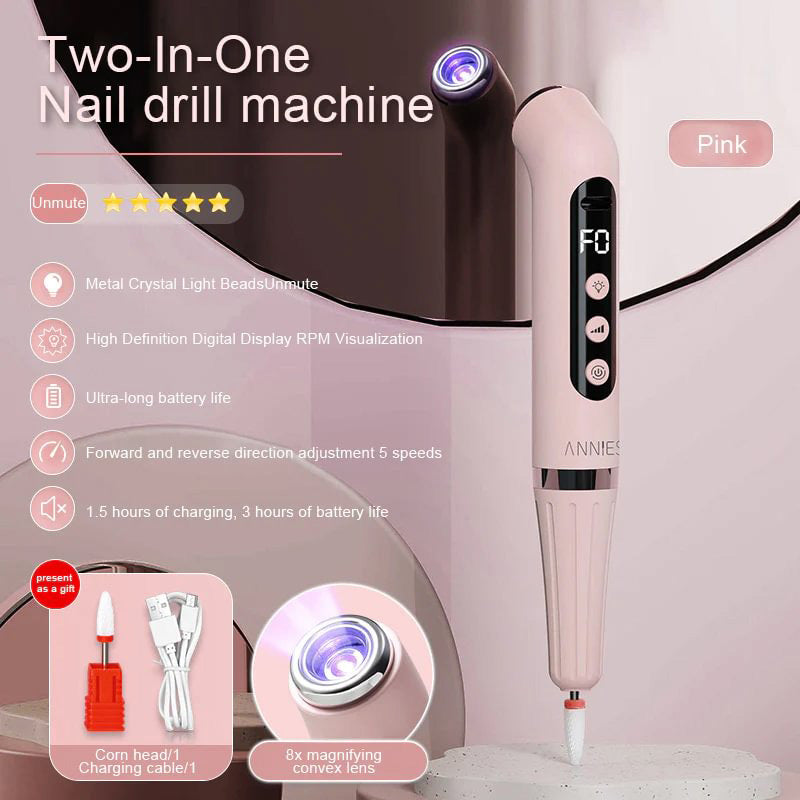 BowLift | 2 IN 1 GRINDING AND MANICURE TOOL WITH LED LIGHT
