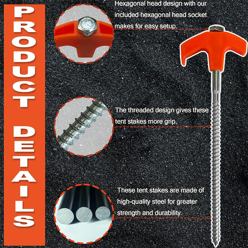 BowLift | Tent pegs that can be screwed into the ground