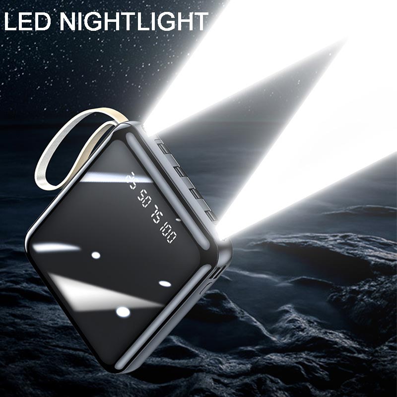 BowLift | Fast Charge 20000mAh Mini Powerbank with Integrated Cables