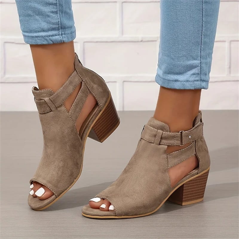 BowLift | Women's Retro Sandals with Block Heel