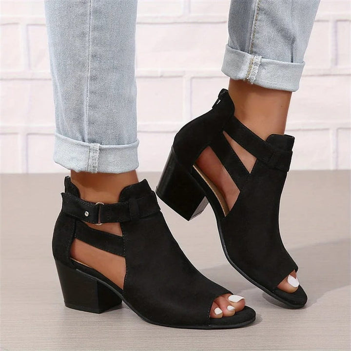 BowLift | Women's Retro Sandals with Block Heel