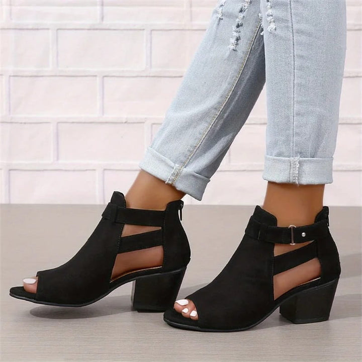 BowLift | Women's Retro Sandals with Block Heel