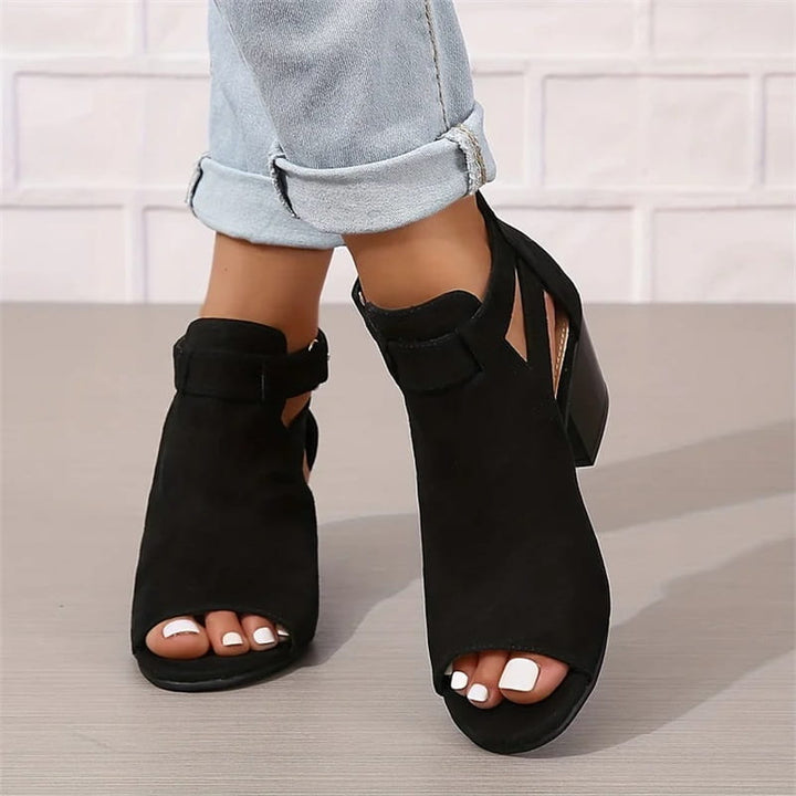BowLift | Women's Retro Sandals with Block Heel