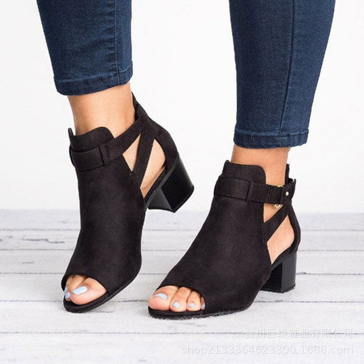 BowLift | Women's Retro Sandals with Block Heel