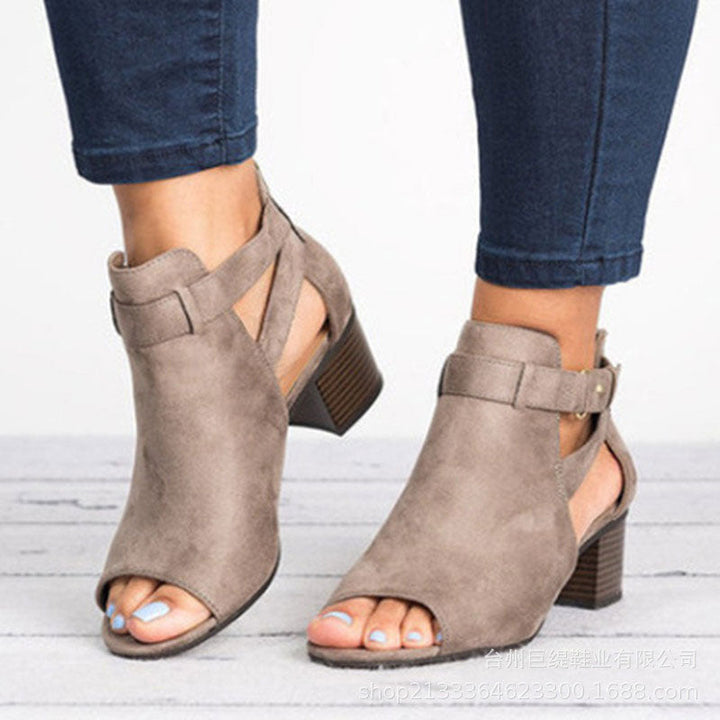 BowLift | Women's Retro Sandals with Block Heel