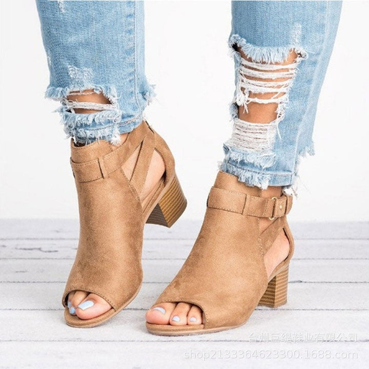 BowLift | Women's Retro Sandals with Block Heel