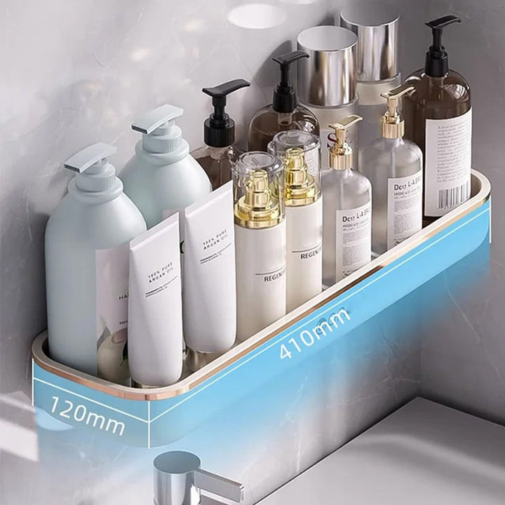 BowLift | No-Punch Wall Mounted Bathroom Storage Shelf
