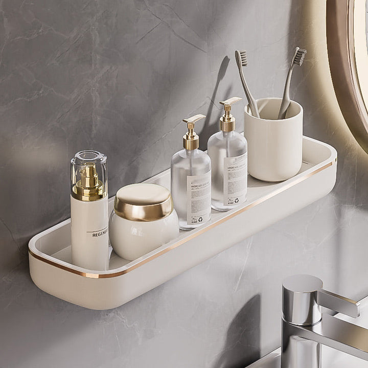 BowLift | No-Punch Wall Mounted Bathroom Storage Shelf