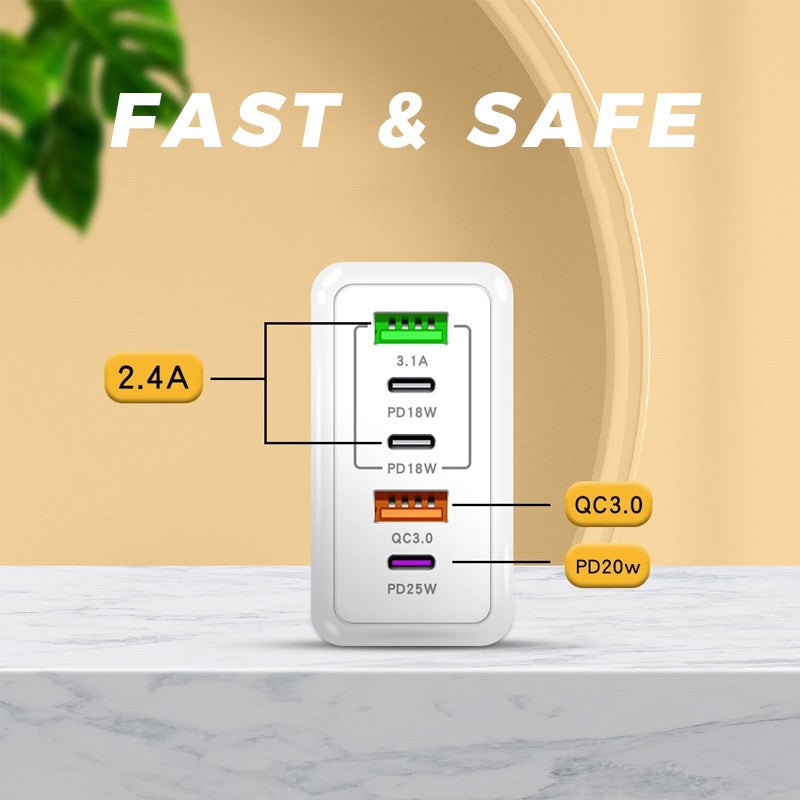 BowLift | 120W Fast Charger with 5 Ports⚡