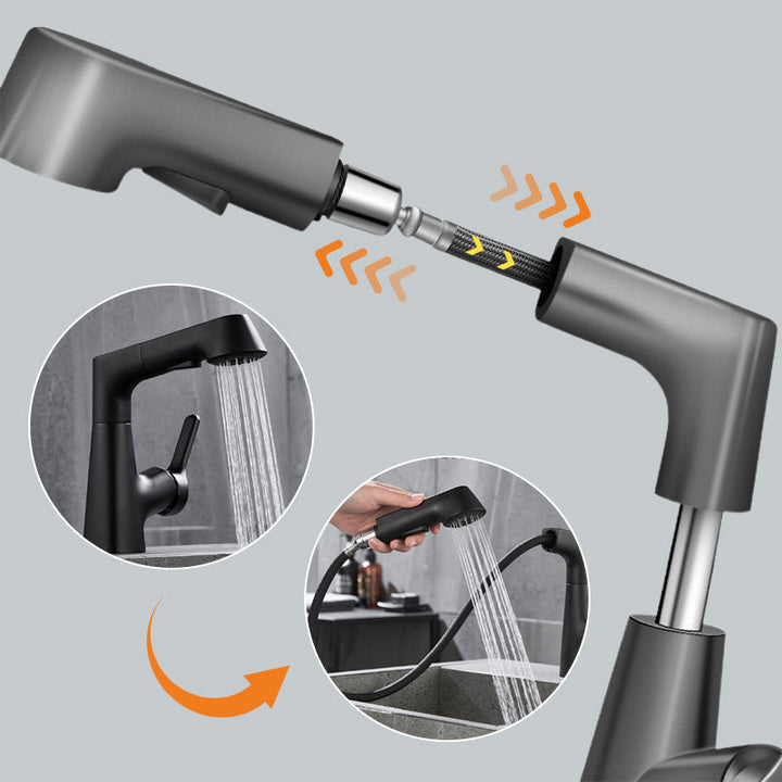 BowLift | 1-Hole Sink Mixer Tap with Pull-Out Spray Head