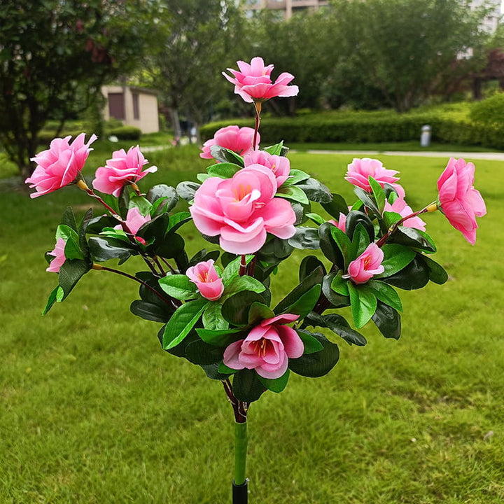 BowLift | Solar lamp with simulated azalea flower and ground stake