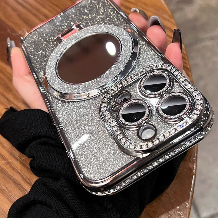 BowLift | Phone Case with Mirror Magnetic Stand Glitter