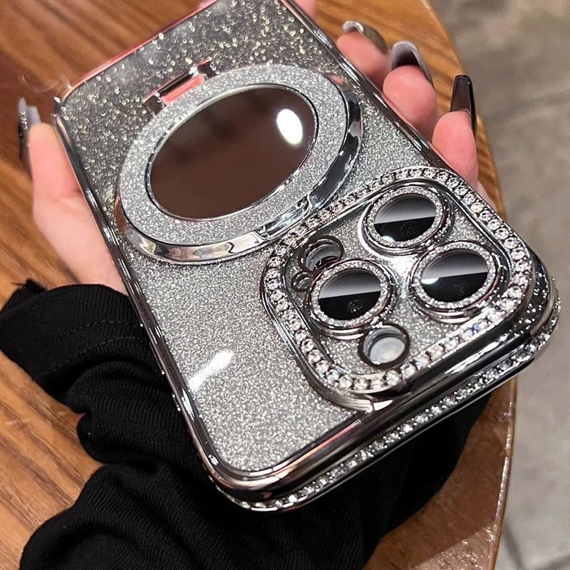 BowLift | Phone Case with Mirror Magnetic Stand Glitter
