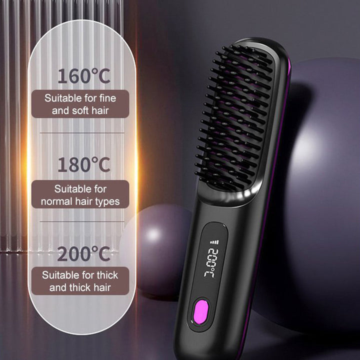 BowLift | Wireless ceramic heating hair straightening comb