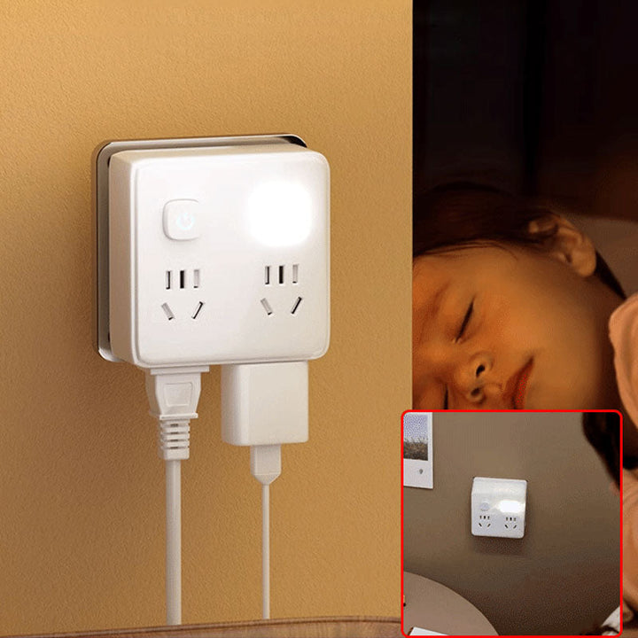 BowLift | 2-pack multifunctional socket converter with night light