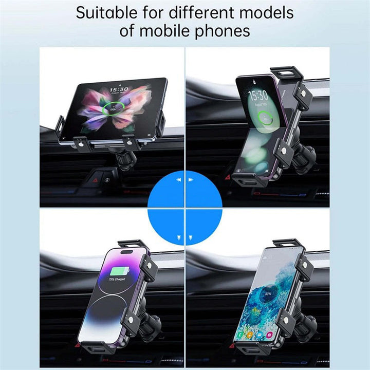 BowLift | Wireless car charger with two coils for phone mounting