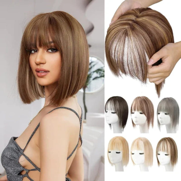 BowLift | Natural Hairpiece with Bangs for Women