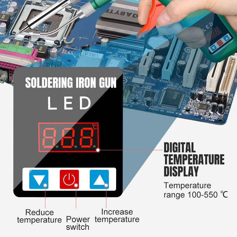 BowLift | Digital Display Soldering Iron Set - Auto Feed Tin Wire