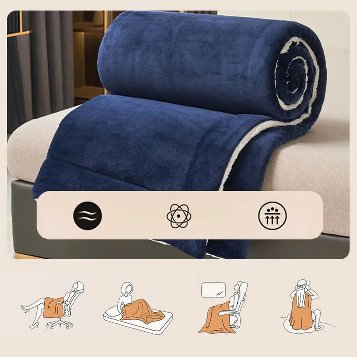 BowLift | HugLuxe Reversible Blanket – Velvet & Lambswool for All Seasons
