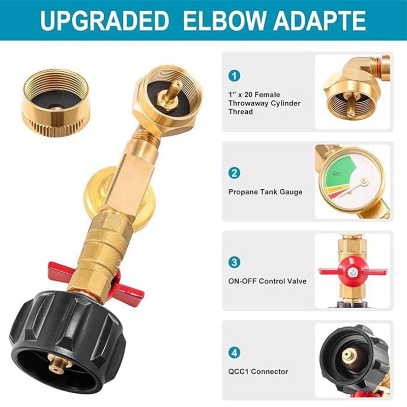 BowLift | Adapter for propane filling with angle and gauge