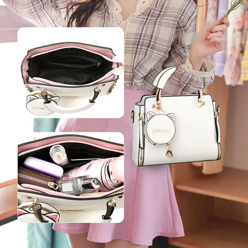 BowLift | Versatile bag for women with cute kitten organizer