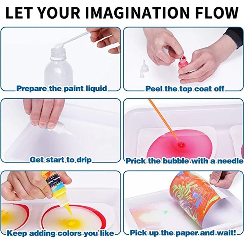 BowLift | Marbling of watercolor paint for art