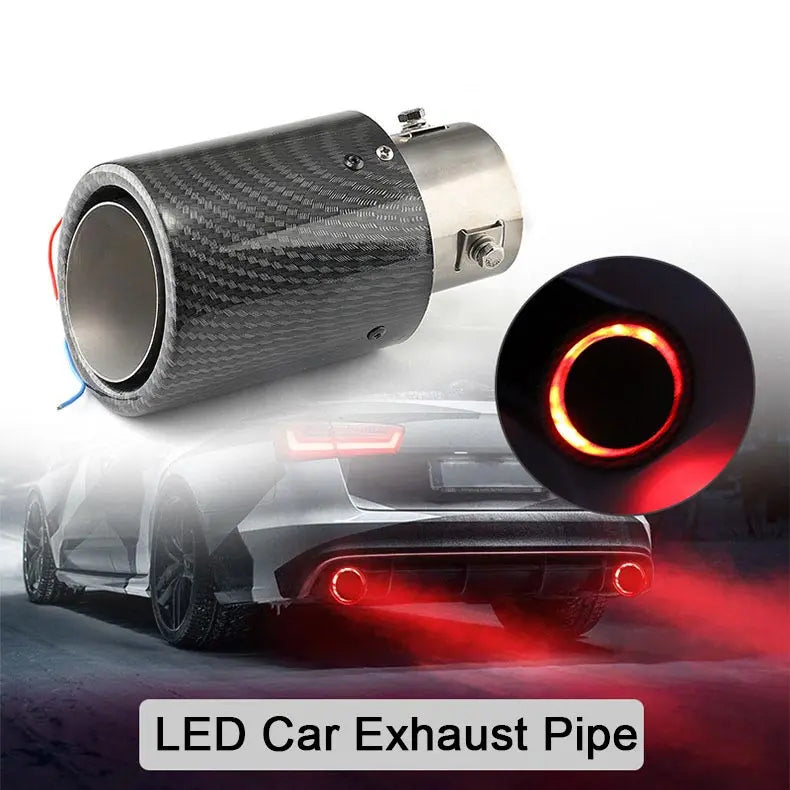 BowLift | LED exhaust pipe tip – carbon fiber with heat resistant flame effect