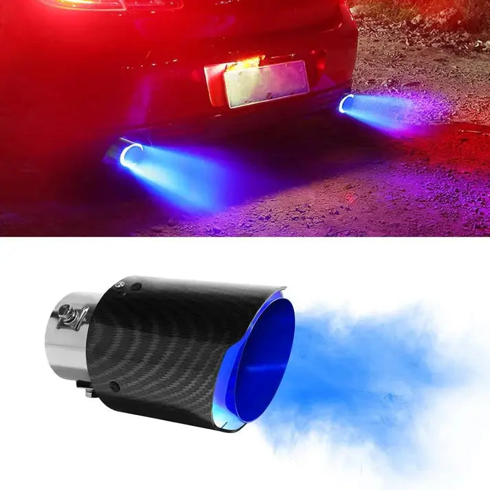 BowLift | LED exhaust pipe tip – carbon fiber with heat resistant flame effect