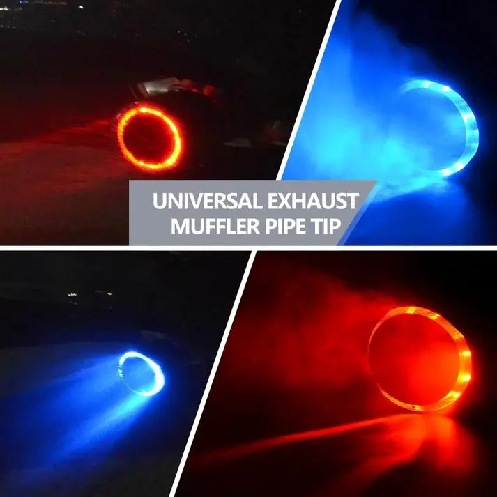 BowLift | LED exhaust pipe tip – carbon fiber with heat resistant flame effect