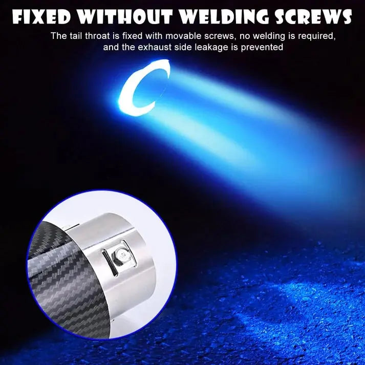 BowLift | LED exhaust pipe tip – carbon fiber with heat resistant flame effect