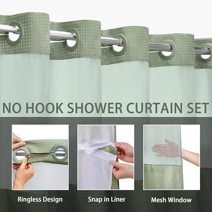BowLift | Shower curtain with waffle pattern
