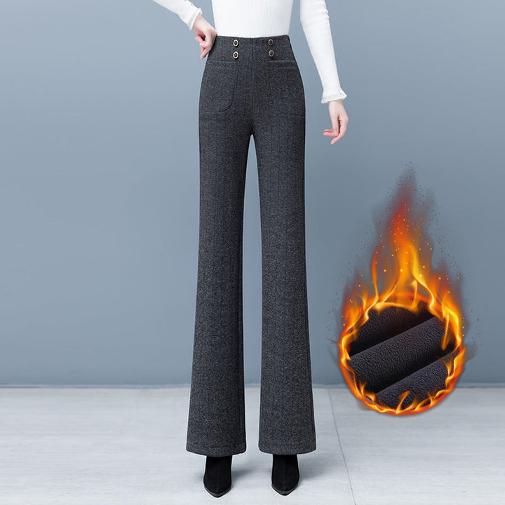 BowLift | Thickened, informal, straight pants for women