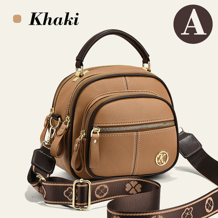 BowLift | Classic multi-room adjustable wide strap PU leather crossbody bag