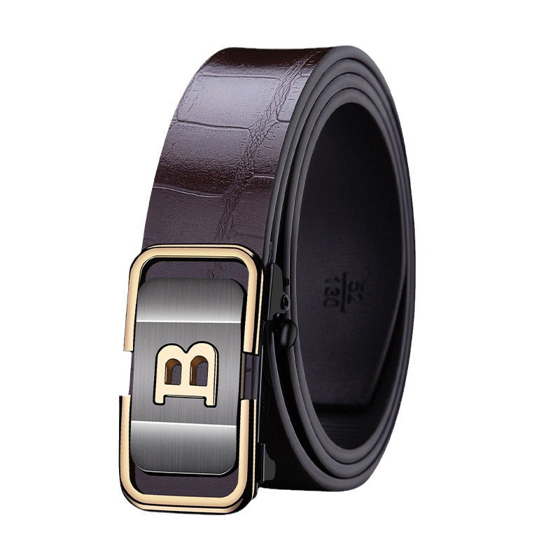 BowLift | Men's belt with crocodile pattern and automatic buckle