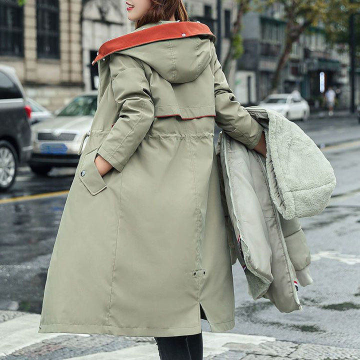 BowLift | Winter coat with hood and fur collar, casual parka for women