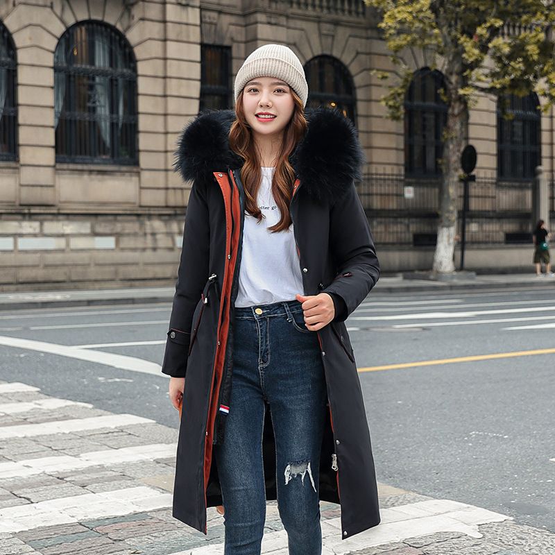 BowLift | Winter coat with hood and fur collar, casual parka for women