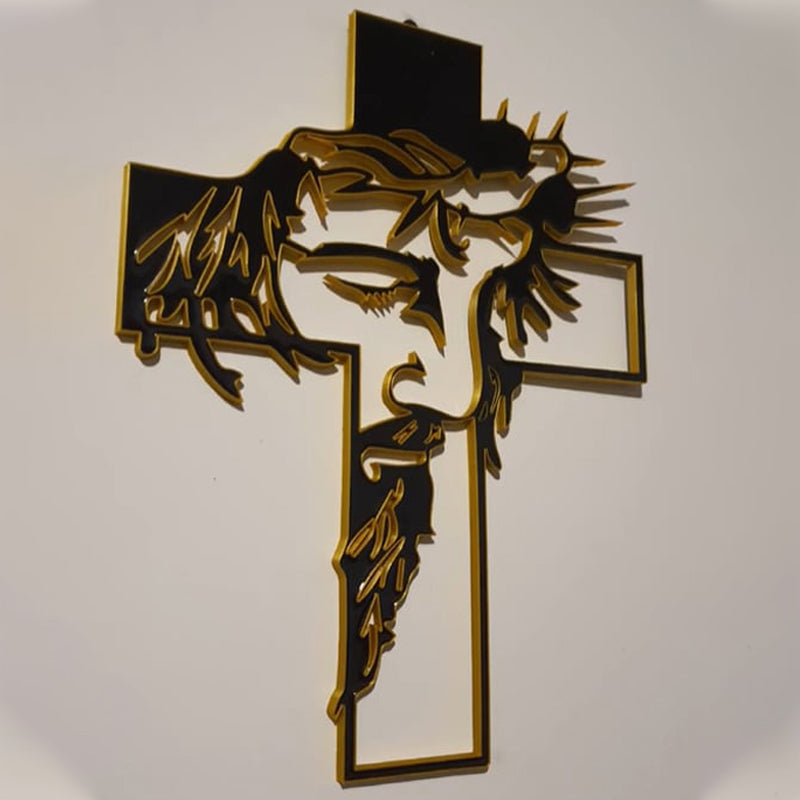 BowLift | Jesus Cross Metal Sign Christ Wall Decoration