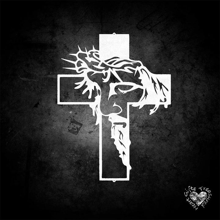 BowLift | Jesus Cross Metal Sign Christ Wall Decoration