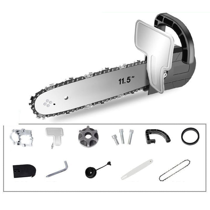 BowLift | Angle grinder converted to electric chainsaw
