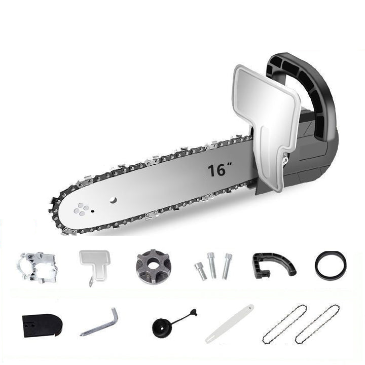 BowLift | Angle grinder converted to electric chainsaw