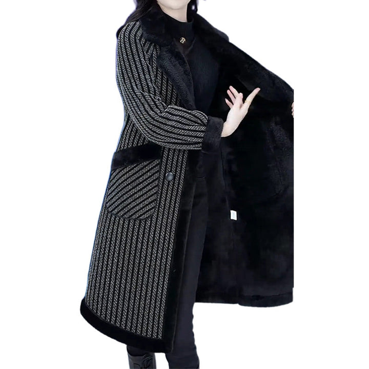 BowLift | ️Winter Sale️ Double-breasted overcoat with plush lining for women