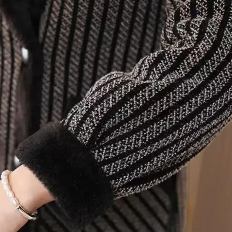 BowLift | ️Winter Sale️ Double-breasted overcoat with plush lining for women