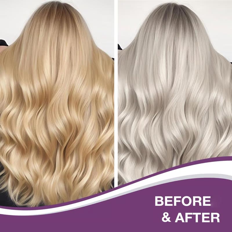 BowLift | Purple keratin hair mask - locks in color and neutralizes brassiness and yellow tones for blonde silver-gray hair with light highlights