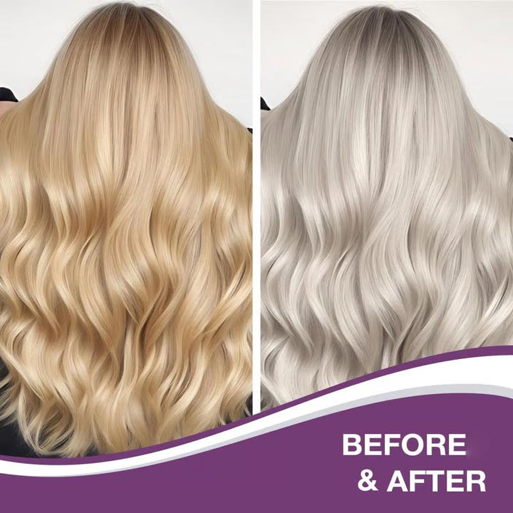BowLift | Purple keratin hair mask - locks in color and neutralizes brassiness and yellow tones for blonde silver-gray hair with light highlights