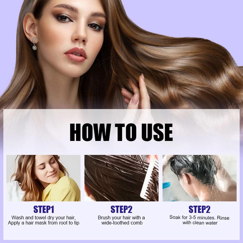 BowLift | Purple keratin hair mask - locks in color and neutralizes brassiness and yellow tones for blonde silver-gray hair with light highlights