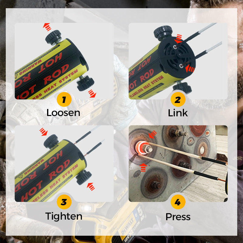 BowLift | Magnetic induction heater set - 1100W induction heating tool for bolt removal
